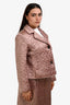 Maison Margiela Rose Bronze Quilted Satin Crop Jacket Size 40