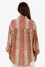 Smythe Python Printed Button Up Blouse Size M