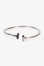 Tiffany & Co. 18K White Gold T Wire Bracelet
