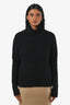 Burberry Black Cashmere Knit Turtleneck Sweater Size S