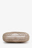 Bottega Veneta Gold Lambskin Criss-Cross Leather Knot Clutch