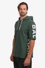 Balmain Green Cotton Logo Short Sleeve Hoodie Size XS Men's