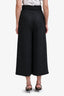 Dusan Grey Boucle Tweed Wool Wide High Rise Trousers Size 40