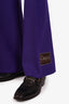 Gucci Purple Straight Leg Logo Pants Size 50 Men's