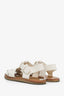 The Row White Woven Leather 'Fisherman' Sandals Size 37.5