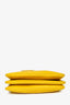 Celine Yellow Lambskin Trio Crossbody Bag with Strap