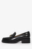 Pre-loved Chanel™ Black Leather CC Detail Loafers Size 38C