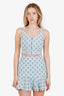 Sandro Blue/White Cropped Top Mini Skirt Set Size 34/0
