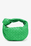 Bottega Veneta Green Leather Intrecciato Mini Jodie