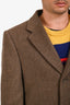 Giorgio Armani Brown Cashmere Trench Coat Estimated Size Large Mens