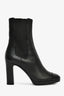 Pre-loved Chanel™ Black Leather Heeled Chelsea Boots Size 40