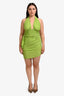 Baobab Green Glittered Wrap Around 'Sierra' Mini Dress Size L