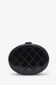 Pre-loved Chanel™ 2019 Black Patent Leather Quilted CC Allure Vanity Case with Chain