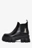 Prada Black Leather Monolith Chelsea Ankle Boots Size 38