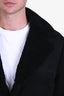 Prada 2022 Black Sheepskin Suede Shearling Coat Size 50 Mens