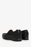 Gucci Black Leather Interlocking G Horsebit Loafer Size 8