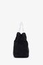 Prada Black Nylon Handbag with Clear Acrylic Top Handles