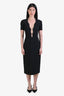 Filiarmi Black Fabiola Midi Dress Size 4