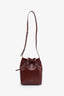 Mansur Gavriel Burgundy Leather Logo Bucket Bag