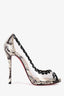 Christian Louboutin Clear PVC Snake Trim 'Hargaret' Pumps Size 37