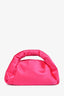 Stuart Weitzman Pink Satin The Moda Mini Tote with Chain