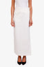 Loewe White Denim Asymmetrical Maxi Skirt Size 34