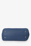 Salvatore Ferragamo Blue Grained Leather Sofia Top Handle With Strap