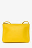 Celine Yellow Lambskin Trio Crossbody Bag with Strap