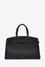 DeMellier Black Grained Leather 'Hudson Midi' Tote Bag