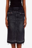 Sacai Black Denim Skirt With Nylon Undershorts Midi Skirt Size 1