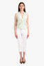 Miu Miu White Contrast Stitch Capri Jeans Size 28