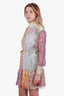 Zimmermann Multicolour Ruffled Mini Dress with Slip Size 2