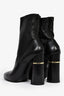 3.1 Phillip Lim Black Leather Block Heel Ankle Boots Size 38.5