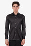 Kiton Dark Grey Cotton Button Down Shirt Size 38 Mens