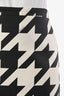 Gucci Black and White Houndstooth Print Mini Skirt Size 38