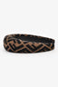 Fendi Brown Wool FF Zucca Headband