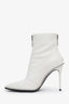 Alexander Wang White Leather Nova Studded Ankle Boots Size 39.5