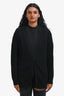 Hermès Black Wool Single-Buttoned Cardigan Size 34