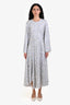 ILTA Silver Sequin Long Sleeve 'Sienna' Dress Size 38