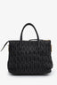 Miu Miu Black Quilted Nappa Matelassé Leather Tote with Strap