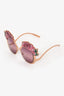 Dolce & Gabbana Rose Gold/Pink Sequin Rose Sunglasses