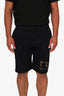 Burberry Black Cotton Lightweight Logo Stamp Shorts Size M Mens