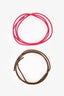 Louis Vuitton 18k Rose Gold Red Silk Cord Empreinte Bracelet