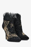 Jimmy Choo Black Lace Heeled Booties Size 38.5
