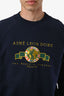 Aimé Leon Dore Navy Cotton 'The Worlds Borough' Sweatshirt Size M Mens