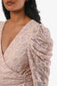 Chemisier ASTR the Label à manches bouffantes en dentelle nude, taille XS