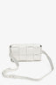 Bottega Veneta White Leather Intrecciato Small Cassette Waist Bag