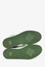 Gucci White and Green Leather and Canvas 'Basket Low' Sneakers Size 39