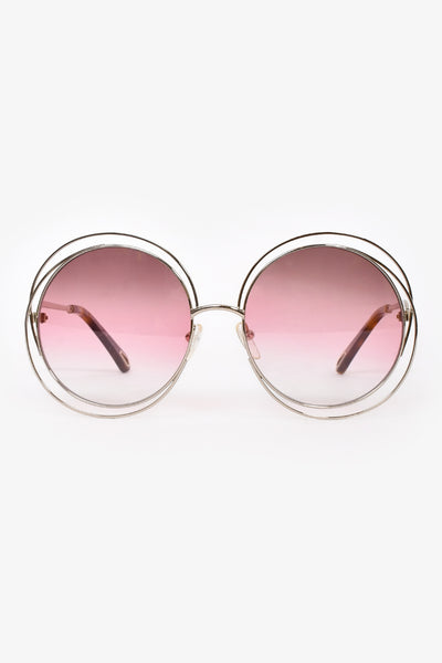 Chloe Gold/Pink 'Carolina' Round Sunglasses – Mine & Yours