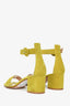 Gianvito Rossi Green Suede Ankle Strap Heels Size 37